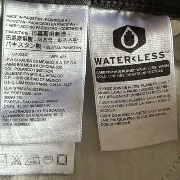 LEVIS 311 MID-RISE SHAPING STUDDED SKINNY JEANS SIZE 28 CHARCOAL GRAY SZ 28 - Picture 6 of 9